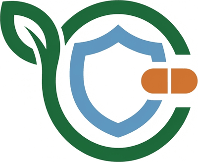 Логотип компании Натур Витамин, органические витамины для детей-аллергиков, простой и узнаваемый символ.